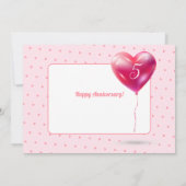 「愛が至るところに！」 恋に酔ったカップルの記念日 招待状 (裏面)