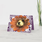 愛が花から覗き込む日付を保存 案内状 (正面)