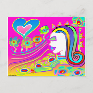 愛が花を咲かせる:夢の宇宙 ポストカード