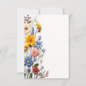 愛が花開く春の花嫁シャワー サンキューカード (裏面)