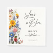 愛が花開く春の花嫁シャワー スタンダードカクテルナプキン (正面)