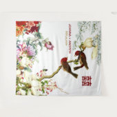 愛が花開く鳥と花の中国風結婚式 © タペストリー (正面(横))