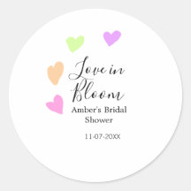 愛が花開く カラフルハート ブライダルシャワー名です