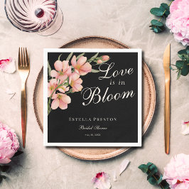 愛が花開く ピンクの桜 ブライダルシャワー スタンダードカクテルナプキン