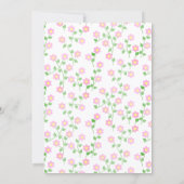 愛が花開く ピンクの花のブライダルシャワー サンキューカード (裏面)