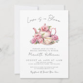 愛が花開く フローラルティーブライダルシャワー 招待状 (正面)