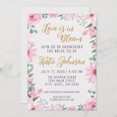 「愛が花開く」ブライダルシャワー招待状 招待状 (正面/裏面)