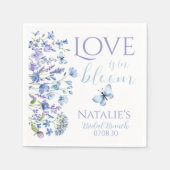 愛が花開く ワイルドフラワーの花束 ブライダルシャワー スタンダードカクテルナプキン (正面)