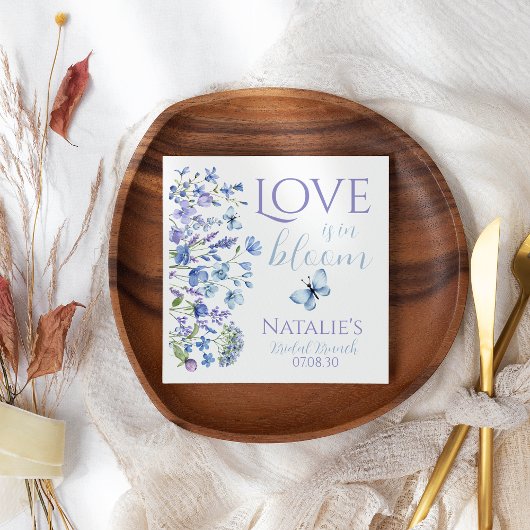 愛が花開く ワイルドフラワーの花束 ブライダルシャワー スタンダードカクテルナプキン