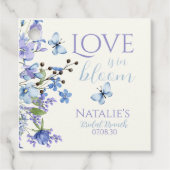 愛が花開く ワイルドフラワーの花束 ブライダルシャワー フェイバータグ (正面)