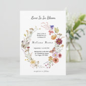 愛が花開く ワイルドフラワーボヘミアンブライダルシャワー 招待状 (スタンド正面)