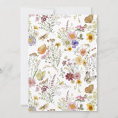 愛が花開く ワイルドフラワーボヘミアンブライダルシャワー 招待状 (裏面)