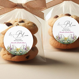 愛が花開く ワイルドフラワー ウェディングシャワー ラウンドシール