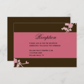 愛が花開く：結婚披露宴招待状 エンクロージャーカード (正面/裏面)