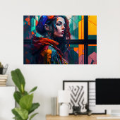 愛が芸術として美しい女性を生み出モダンす ポスター (ホームオフィス)