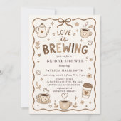 愛が芽生えるコーヒーブライダルシャワー 招待状 (正面)