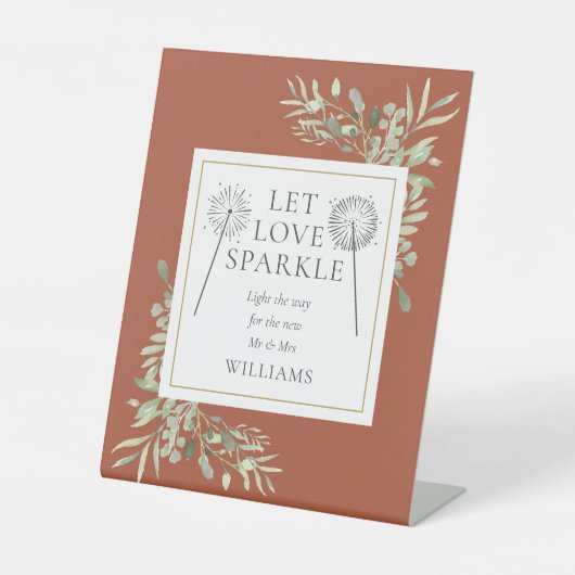 愛が輝く緑のテラコッタ結婚の 台座サイン (正面)