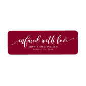 愛が込み入リラックスった編集可能なカラースクリプト ラベル (正面)