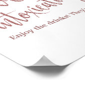 愛が酔っているバラ金ゴールドグリッター8x10サイン ポスター (角)