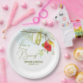 愛が醸されるハミングバードのティーパーティー ペーパープレート (パーティー)