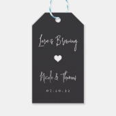 愛が醸成している |コーヒーまたは紅茶メッセージカード ギフトタグ (正面)