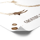 愛が醸造されている!コーヒーバー標識 ポスター (角)