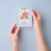 愛が醸造されている！茶パーティー誕生日シャワー招待状 チラシ (手)