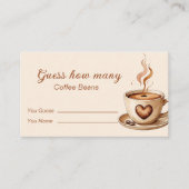 愛が醸造しているコーヒー豆のブライダル エンクロージャーカード (正面)