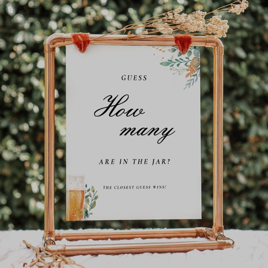 愛が醸造している推測どのぐらい多くのブライダルシャワー徴候 ポスター