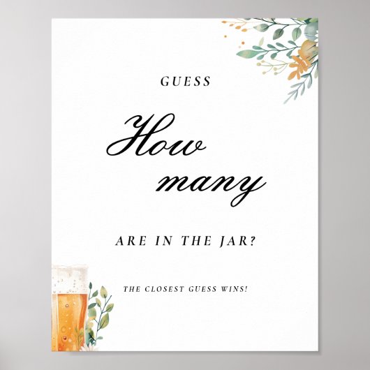 愛が醸造している推測どのぐらい多くのブライダルシャワー徴候 ポスター (正面)