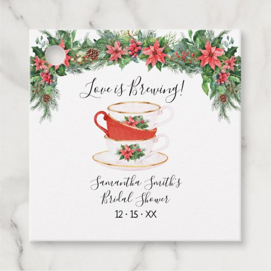 愛が醸造クリスマスウェディングシャワーパーティー フェイバータグ (正面)