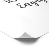 愛が醸造婚約パーティウェルカムサイン ポスター (角)