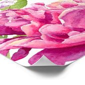 愛が開花フローラブライダルシャワーウェルカムサイン ポスター (角)