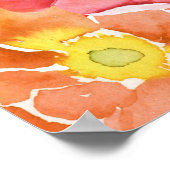 愛が開花フローラブライダルシャワーウェルカムサイン ポスター (角)