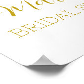 愛が開花ブライダルシャワーウェルカムサイン ポスター (角)