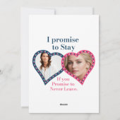 愛が離れないと約束して。私は愛を貫くと約束する。 シーズンカード (裏面)