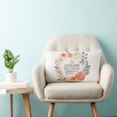 愛が静かに咲く - 花の名言 水彩画 ランバークッション (椅子)