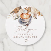 愛が香るコーヒー フラワーブライダルシャワー フェイバータグ (正面)