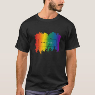 愛がLGBTのプライド国旗のゲイの権利の平等を勝ち取る Tシャツ