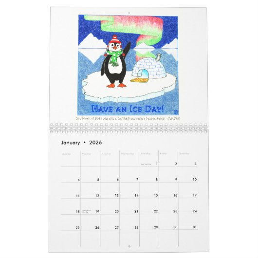 愛きらめく暦の季節感動的 カレンダー (1月 2026)