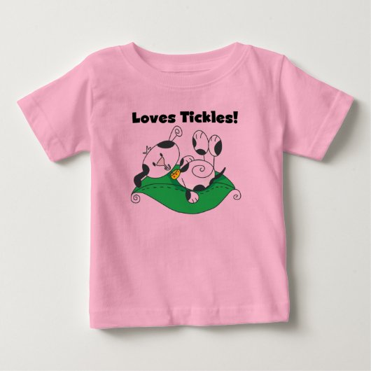 愛くすぐりのTシャツおよびギフト ベビーTシャツ (正面)