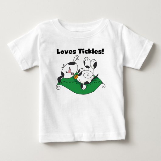 愛くすぐりのTシャツおよびギフト ベビーTシャツ (正面)