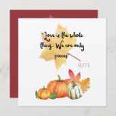 「愛こそが全てである。私たちはその一部でしかない」ルミ 招待状 (正面/裏面)