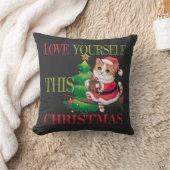 愛このクリスマスハートフェルトお祝い クッション (ブランケット)