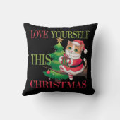 愛このクリスマスハートフェルトお祝い クッション (裏面)