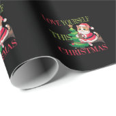 愛このクリスマスハートフェルトお祝い ラッピングペーパー (ロールコーナー)