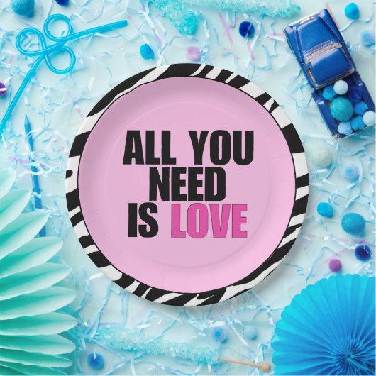 「愛さえあれば十分だ」 ペーパープレート (パーティー)