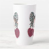 愛さくらんぼ多おもしろいくの実 カフェラテマグ (正面)