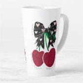 愛さくらんぼ多おもしろいくの実 カフェラテマグ (右アングル)