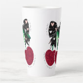 愛さくらんぼ多おもしろいくの実 カフェラテマグ (正面)